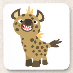 Niedlich Lächelnd Cartoon Hyena Untersetzer Set