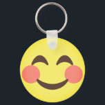 Niedlich lächelnd Emoji Schlüsselanhänger<br><div class="desc">Lächelnd Emoji. Emoji art Version 2 von EmojiOne. Lizenziert unter Creative Commons (CC-BY 4.0).</div>