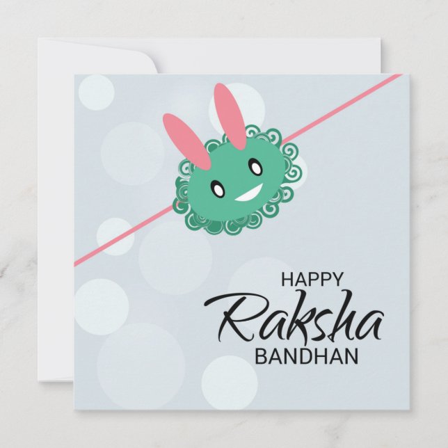 Niedlich lächelnd Happy Raksha Bandhan (Vorderseite)