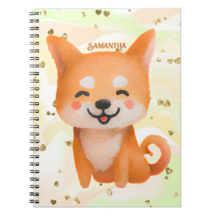 Niedlich lächelnd Shiba Inu Notizblock