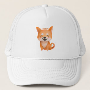 Niedlich lächelnd Shiba Inu Truckerkappe