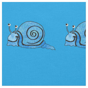 Niedlich Lächelnde Cartoon Schnecke in den Schatti Stoff