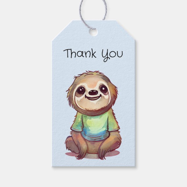 Niedlich lächelnde Schlampe mit einem Shirt Danke Geschenkanhänger (Vorderseite)