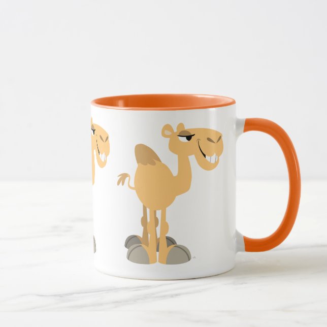 Niedlich Lächelnder Cartoon Camel Tasse (Rechts)