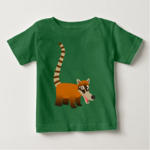 Niedlich Lächelnder Cartoon Coatimundi Baby T - Sh