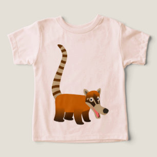 Niedlich Lächelnder Cartoon Coatimundi Baby T - Sh