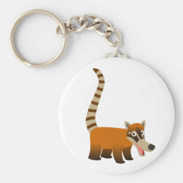 Niedlich Lächelnder Cartoon Coatimundi Schlüsselanhänger