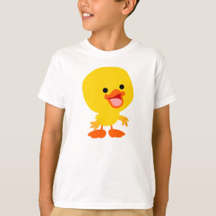 Niedlich Lächelnder Cartoon Duckling Children T -  T-Shirt