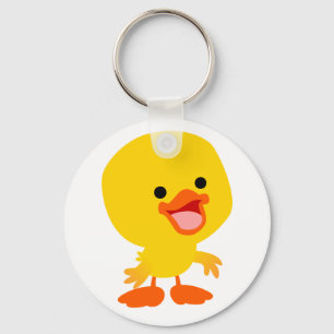 Niedlich Lächelnder Cartoon Duckling Schlüsselanhä Schlüsselanhänger