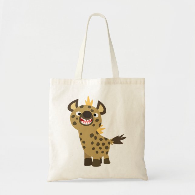 Niedlich Lächelnder Cartoon Hyena Bag Tragetasche (Vorne)