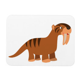 Niedlich Lächelnder Cartoon Thylacosmilus Flexible Magnet