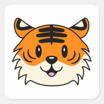 Niedlich Lächelnder Cartoon Tiger