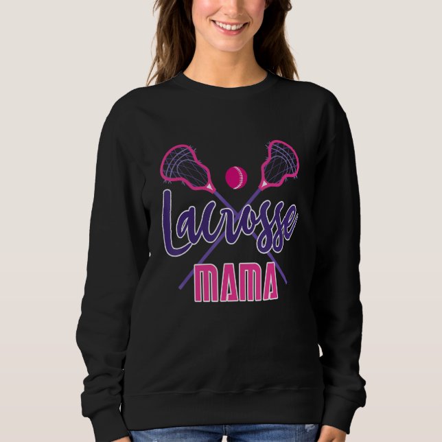 Niedlich Lacrosse Mama Sweatshirt (Vorderseite)