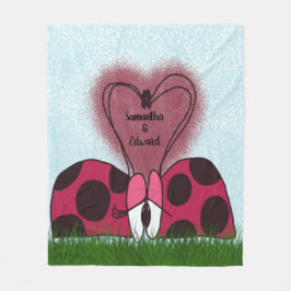 Niedlich Ladybug Couple Fleecedecke