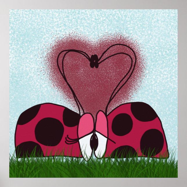 Niedlich Ladybug Couple Poster (Vorne)