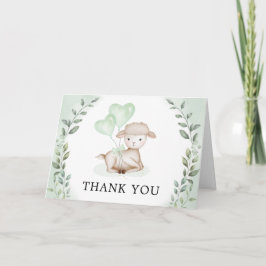 Niedlich Lamb Baby Sheep Greenery Eucalyptus Viele Karte