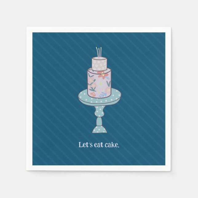 Niedlich Lasse Kuchen essen Serviette (Vorderseite)