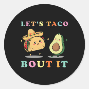 Niedlich Lasse Taco Bout Es Funny Mexican Dancing  Runder Aufkleber