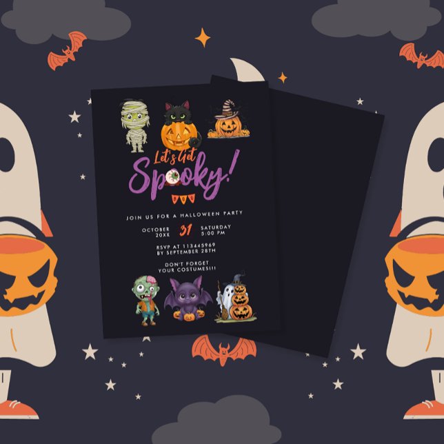 Niedlich, lassen wir uns verwöhnen Lila Halloween- Einladung (Von Creator hochgeladen)