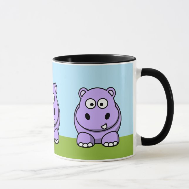 Niedlich Lavender Hippo Tasse (Rechts)