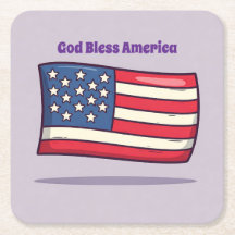 Niedlich Lavender U.S. Flag Untersetzer Set