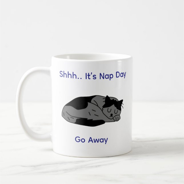 "Niedlich Lazy Cat Coffee Tasse - Nickerchen Day V (Links)