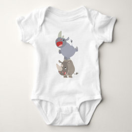 Niedlich Leapfrog Cartoon Rhinos Baby Baby Strampler