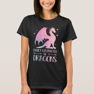 Niedlich leicht abgelenkt von Drachen Pastel Klein T-Shirt