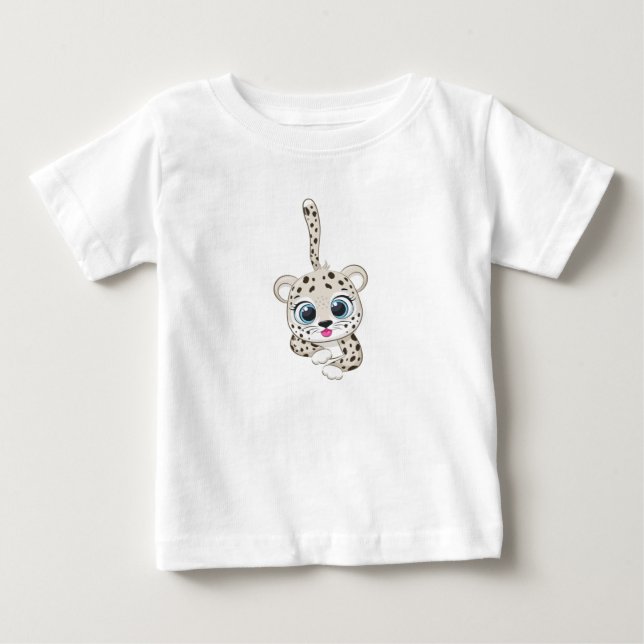 Niedlich Leopard Baby T - Shirt (Vorderseite)