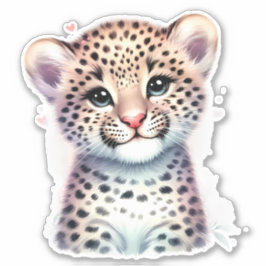 Niedlich! Leopard Custom Cut Scrapbook Sticker