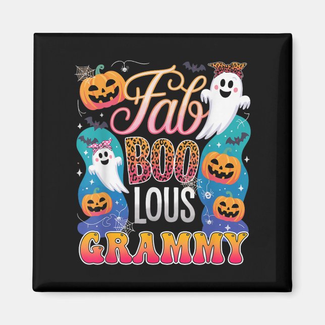 Niedlich Leopard Fab Boo Lous Grammy Soky Hallowee Magnet (Vorne)