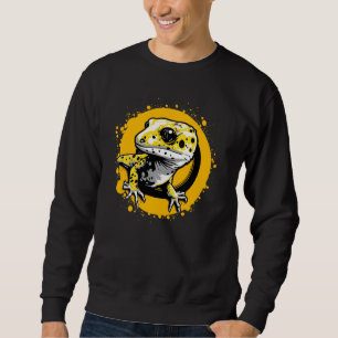 Niedlich Leopard Gecko Cartoon Colorful Lizard Rep Sweatshirt