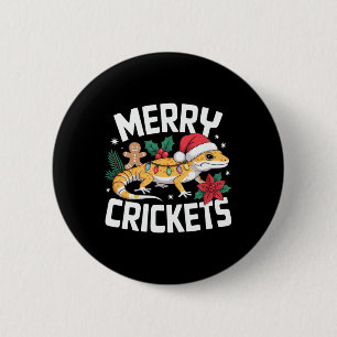 Niedlich Leopard Gecko Christmas Pub Button