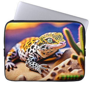Niedlich Leopard Gecko Sunset Wüstendesign Laptopschutzhülle