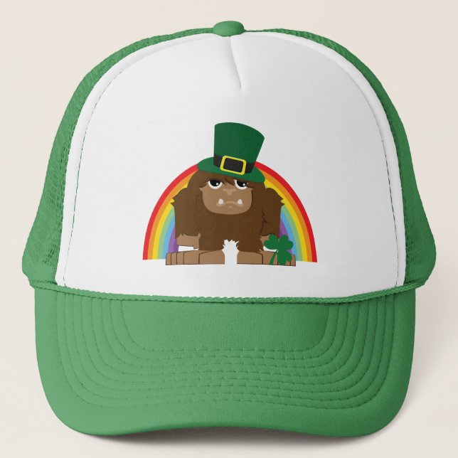 Niedlich Leprechaun Bigfoot Truckerkappe (Vorderseite)