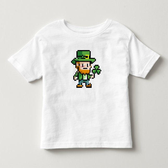 Niedlich Leprechaun Kleeblatt Lucky St. Patrick's  Kleinkind T-shirt (Vorderseite)