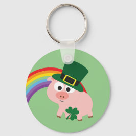 Niedlich Leprechaun Pig Schlüsselanhänger