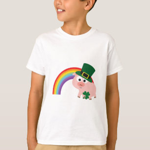 Niedlich Leprechaun Pig T-Shirt