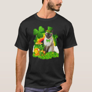 Niedlich Leprechaun Siamese Cat Lover Eigentümer S T-Shirt