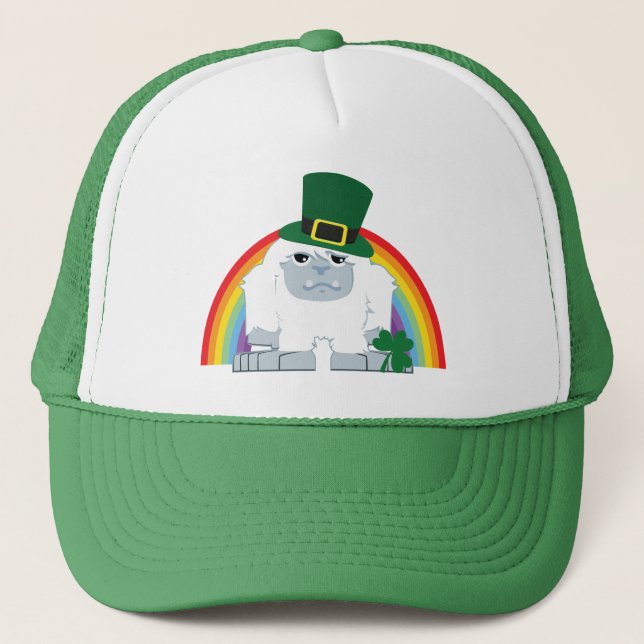 Niedlich Leprechaun Yeti Truckerkappe (Vorderseite)