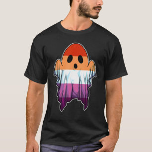 Niedlich Lesbian Ghost Lgbt Halloween Ghost Lgbtq  T-Shirt