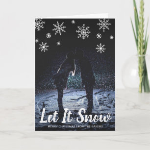 Niedlich Let It Schneeflocken Foto Weihnachten