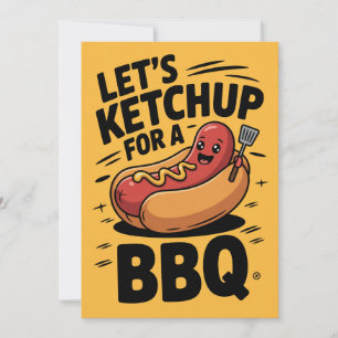 Niedlich Let's Ketchup GRILLEN Party Einladung