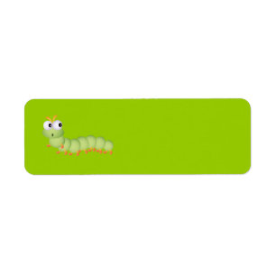 NIEDLICH LICHT GRÜNE WORM FUNNY CARTOON ÜBERRASC