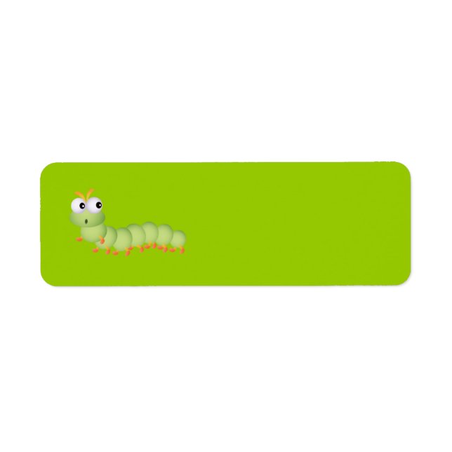NIEDLICH LICHT GRÜNE WORM FUNNY CARTOON ÜBERRASCHT (Vorne)