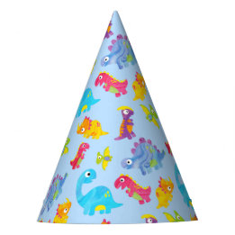 Niedlich Light Pastel Blue Baby Dinosaur Geburtsta Partyhütchen