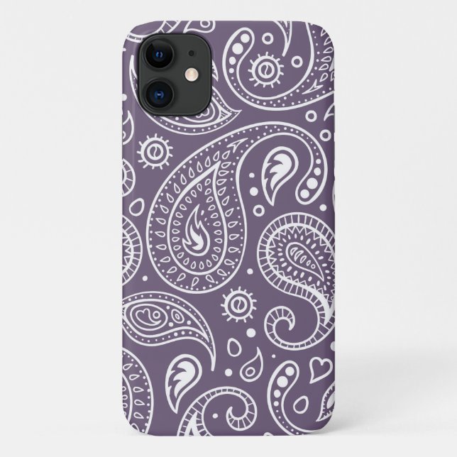 Niedlich Lila Paisley Pattern Case-Mate iPhone Hülle (Rückseite)