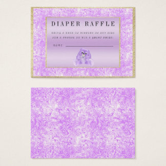 Niedlich Lilac Bunny "Raffle" Babydusche