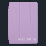 Niedlich Lilac Lila Solid Color Personalisierter N iPad Pro Cover<br><div class="desc">Niedliche Lilac Lila Solid Color Personalisiert Name iPad Pro Cover</div>