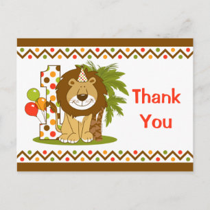 Niedlich Lion 1. Geburtstag Postkarte